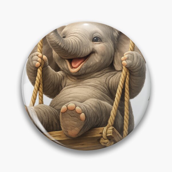 Item preview, Elephant Swinging on a Swing – Whimsical Wildlife Art Prince Tripathi  designed and sold by Prince Tripathi .