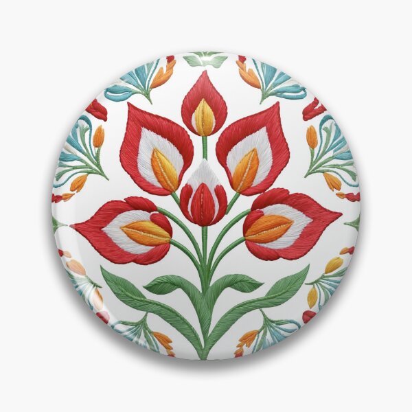 Item preview, Tulip Folk Embroidery Mandala Clipart Collection 5 designed and sold by PlayPlearnZone.