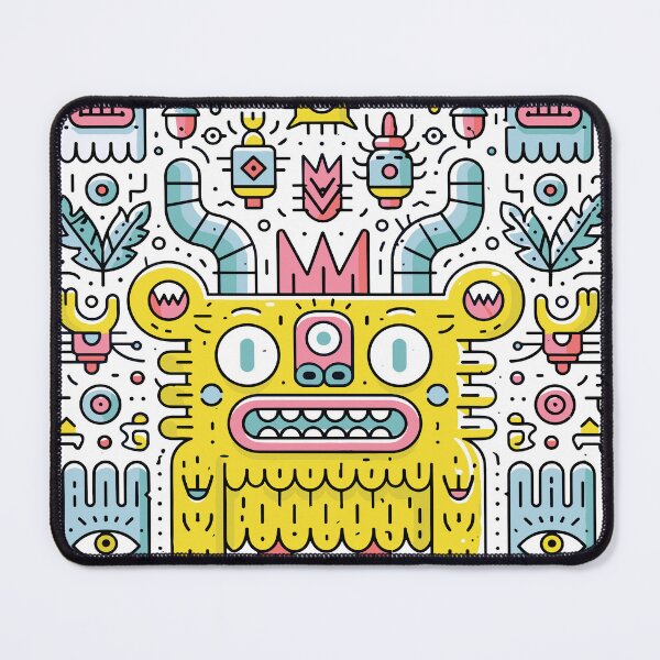 Item preview, Colorful Tribal Creature Whimsical Doodle Art designed and sold by Romgora.