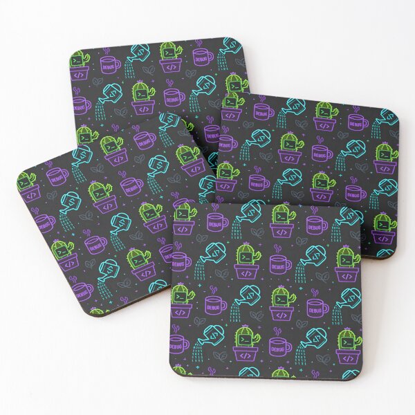 Item preview, Dark Mode WFH Plant Parent Seamless Pattern  designed and sold by ThirdShiftLab.