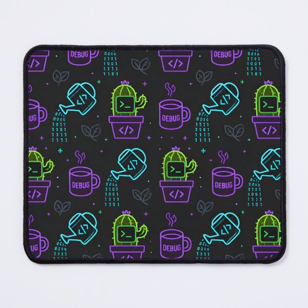 Item preview, Dark Mode WFH Plant Parent Seamless Pattern  designed and sold by ThirdShiftLab.