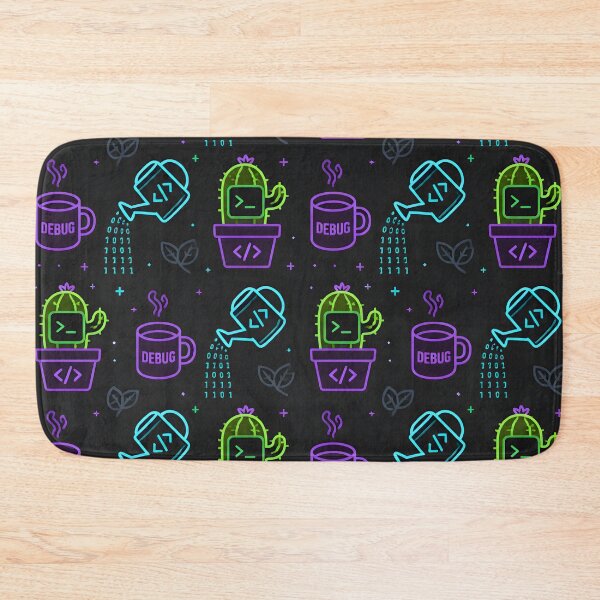 Item preview, Dark Mode WFH Plant Parent Seamless Pattern  designed and sold by ThirdShiftLab.