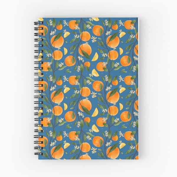 Item preview, Citrus Blossom Garden on Blue designed and sold by Yujie Morales Design and Illustration.