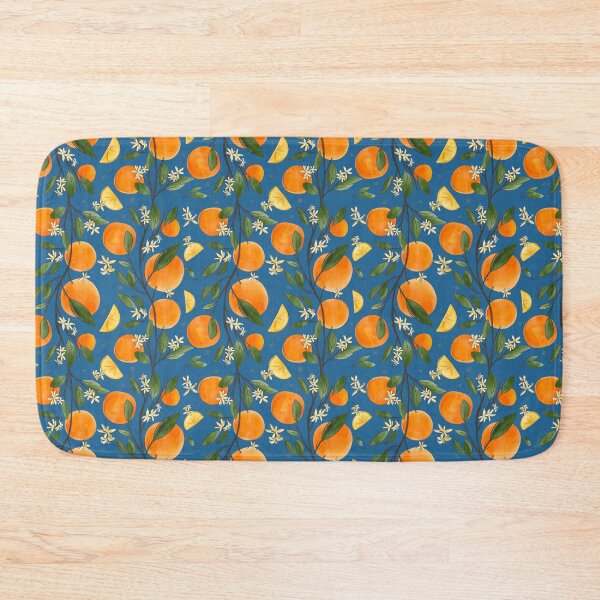 Item preview, Citrus Blossom Garden on Blue designed and sold by Yujie Morales Design and Illustration.