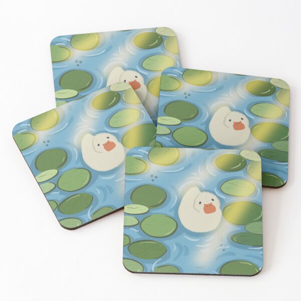 Item preview, Cute Duckling in Lily Pond – Whimsical Kawaii Duck Nature Illustration designed and sold by CricketDoodles.