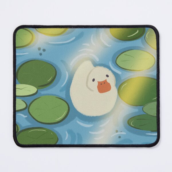 Item preview, Cute Duckling in Lily Pond – Whimsical Kawaii Duck Nature Illustration designed and sold by CricketDoodles.