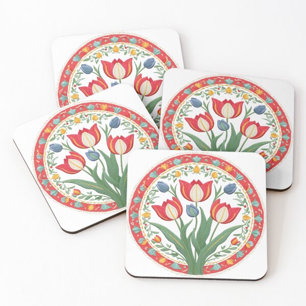 Item preview, Tulip Folk Embroidery Mandala Clipart Collection 7 designed and sold by PlayPlearnZone.