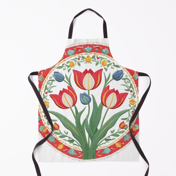 Item preview, Tulip Folk Embroidery Mandala Clipart Collection 7 designed and sold by PlayPlearnZone.
