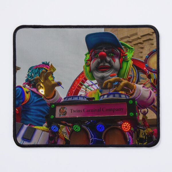 Item preview, Colorful Carnival Parade Float With Giant Clown Sculptures and Festive Street Performers designed and sold by Nmallia.
