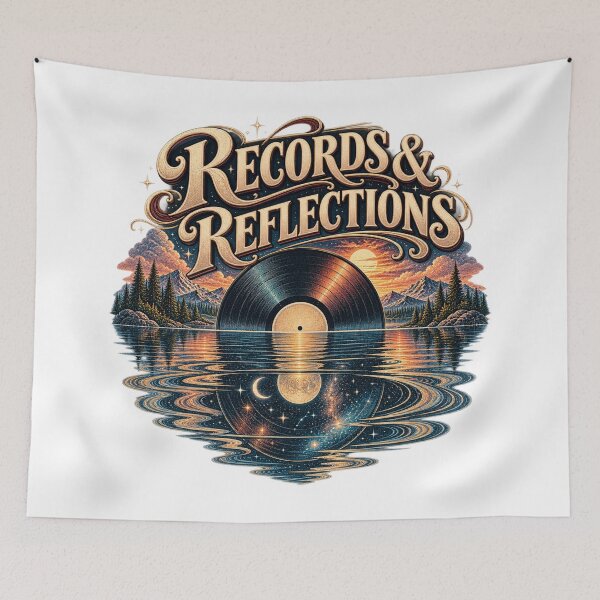 Item preview, Records and Reflections – Cosmic Vinyl Art designed and sold by Golden Era Studio.