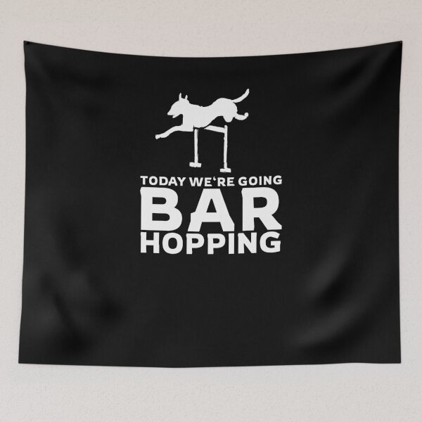 Item preview, Cool Pun Bar Hopping Dogs Agility Puns Dog Trainer T-Shirt designed and sold by LookTwice.