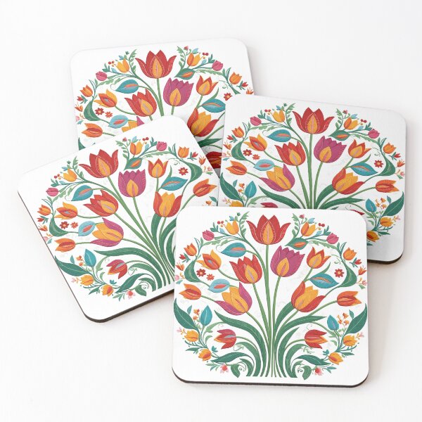 Item preview, Tulip Folk Embroidery Mandala Clipart Collection 8 designed and sold by PlayPlearnZone.