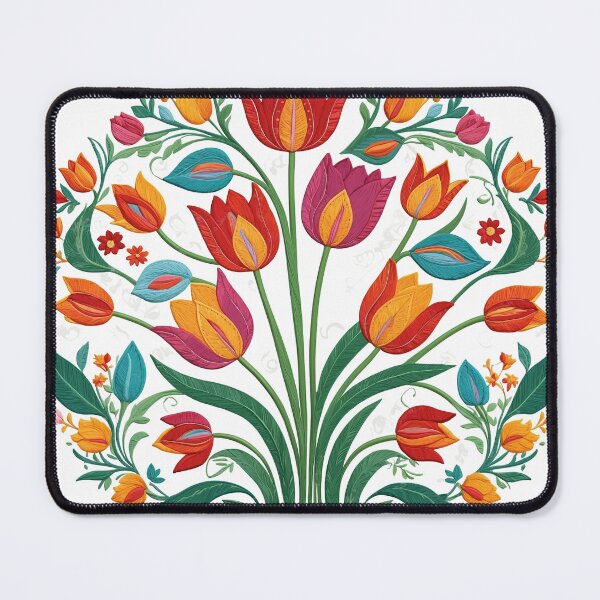 Item preview, Tulip Folk Embroidery Mandala Clipart Collection 8 designed and sold by PlayPlearnZone.