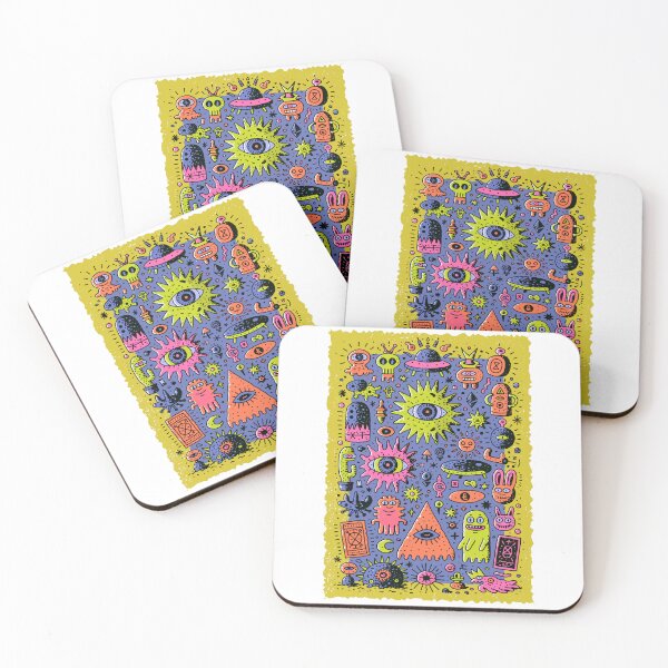 Item preview, Psychedelic Cosmic Doodle Monster Mashup Art designed and sold by Romgora.