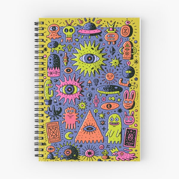 Item preview, Psychedelic Cosmic Doodle Monster Mashup Art designed and sold by Romgora.