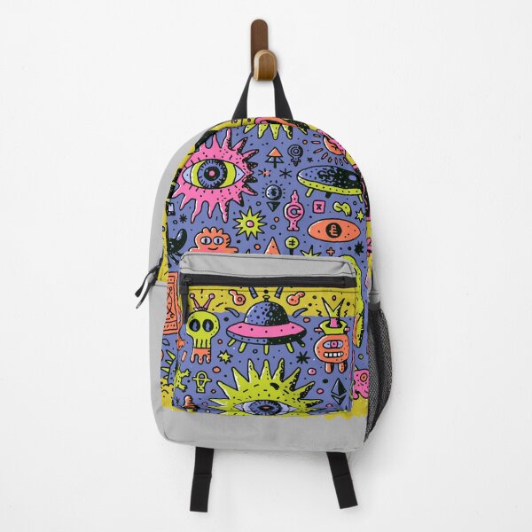 Item preview, Psychedelic Cosmic Doodle Monster Mashup Art designed and sold by Romgora.