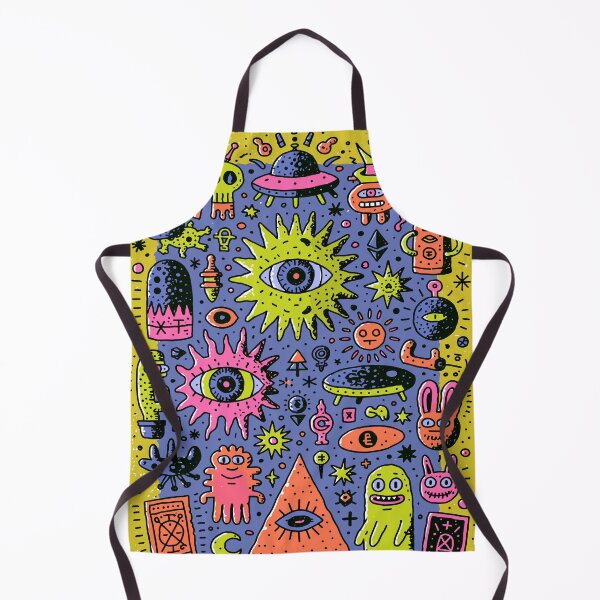Item preview, Psychedelic Cosmic Doodle Monster Mashup Art designed and sold by Romgora.