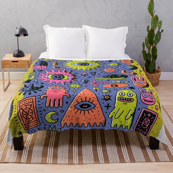 Item preview, Psychedelic Cosmic Doodle Monster Mashup Art designed and sold by Romgora.