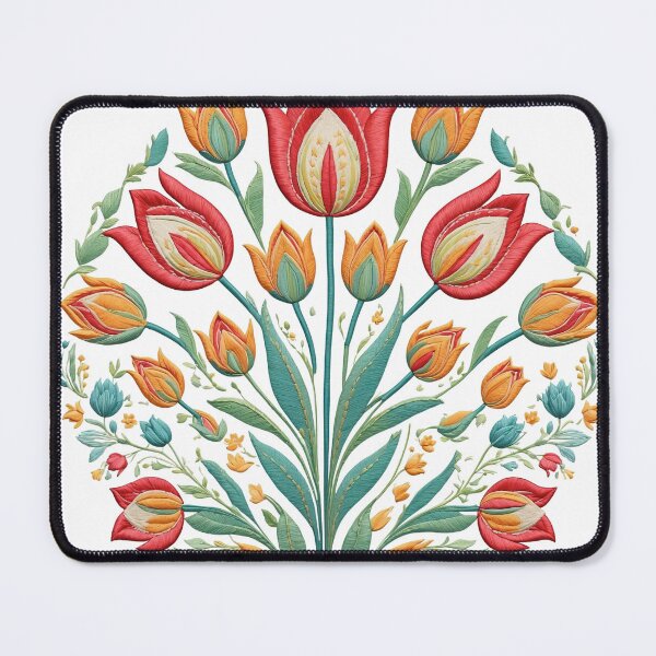 Item preview, Tulip Folk Embroidery Mandala Clipart Collection 10 designed and sold by PlayPlearnZone.
