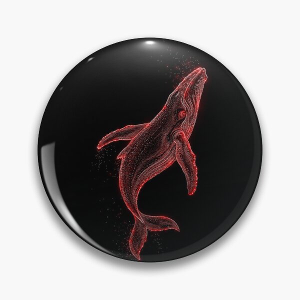 Item preview, Neon Red Whale Ocean Spirit designed and sold by Exodoi.