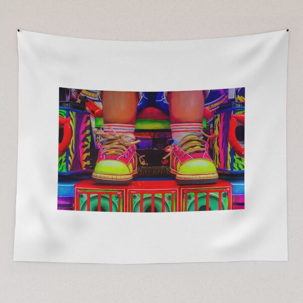 Item preview, Colorful Neon Clown Shoes On Carnival Float With Illuminated Speakers And Festival Vibes designed and sold by Nmallia.