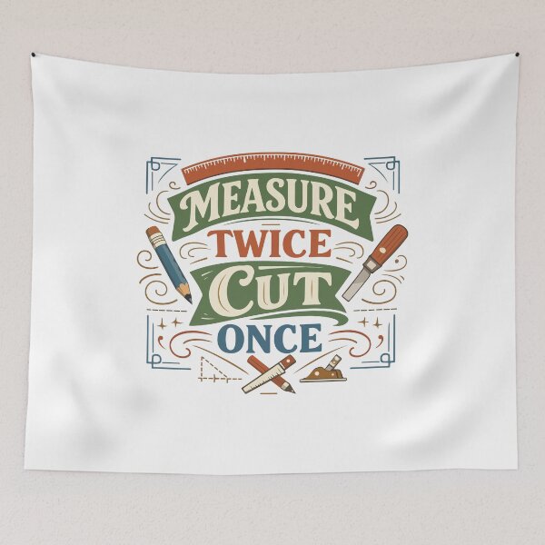 Item preview, Measure Twice Cut Once Dad – Father’s Day Gift designed and sold by stylishdzign.