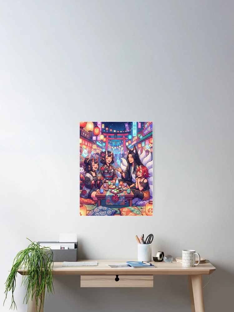 Thumbnail 2 of 3, Poster, Fox demon designed and sold by PP&RAINBOW SHOP.