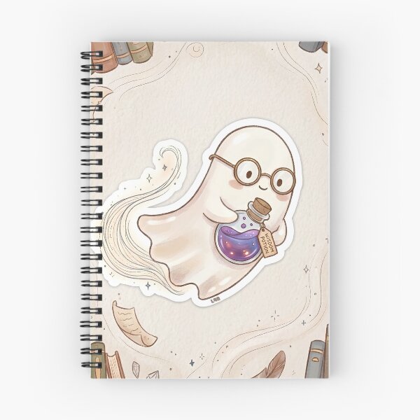 Item preview, Cute Ghost With Glasses Holding Wisdom Potion designed and sold by L98-Studio.