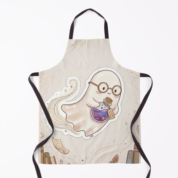 Item preview, Cute Ghost With Glasses Holding Wisdom Potion designed and sold by L98-Studio.