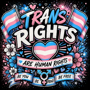 Artwork thumbnail, Trans Rights Are Human Rights | Transgender Pride by GlitchThreads