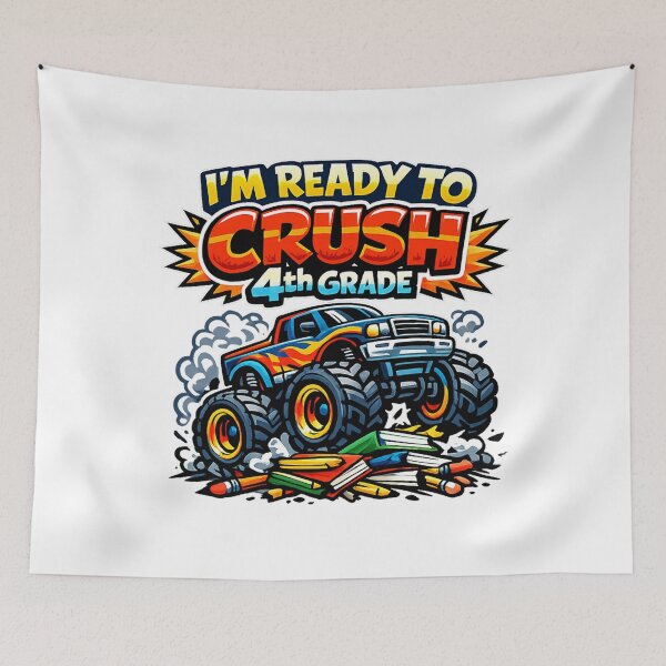Item preview, I'm Ready to Crush 4th Grade - Monster Truck - Back to School designed and sold by SON SON.