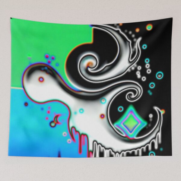 Item preview, yin and flow C E4 colorful geometric abstract design designed and sold by SmashingDeals.
