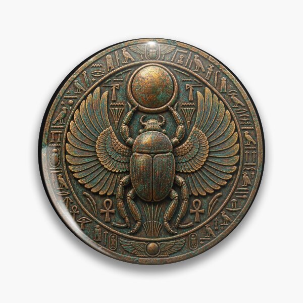 Item preview, Khepri Winged Scarab – Ancient Egyptian Sun God Amulet designed and sold by Anyshca.