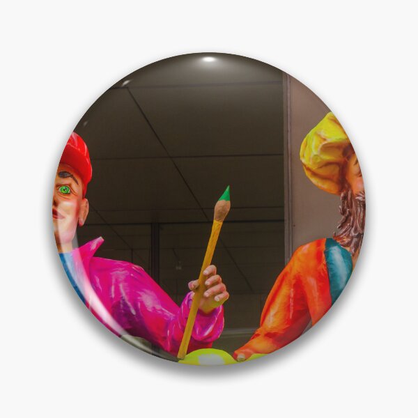 Item preview, Colorful Painter Statues Holding Palettes and Brushes Beside Canvases at Public Art Display designed and sold by Nmallia.