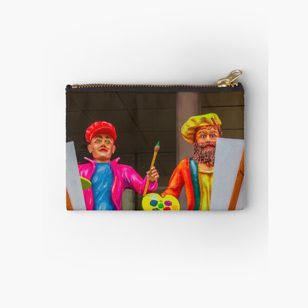Item preview, Colorful Painter Statues Holding Palettes and Brushes Beside Canvases at Public Art Display designed and sold by Nmallia.