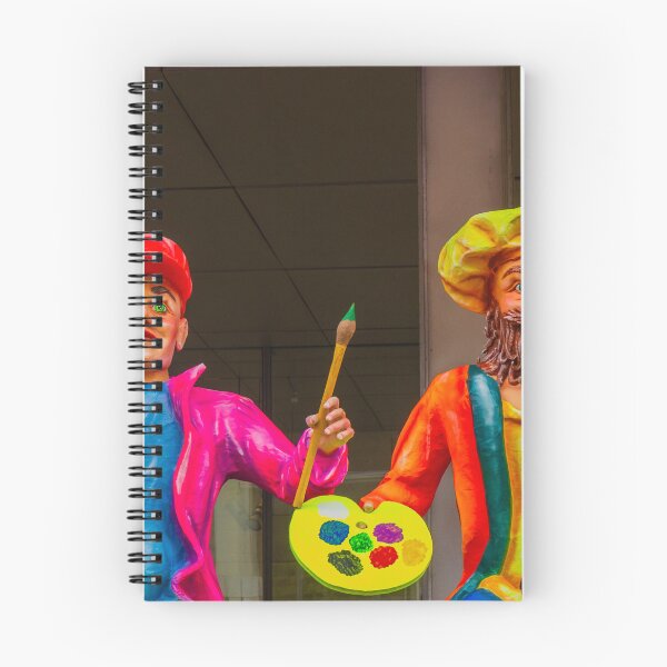 Item preview, Colorful Painter Statues Holding Palettes and Brushes Beside Canvases at Public Art Display designed and sold by Nmallia.