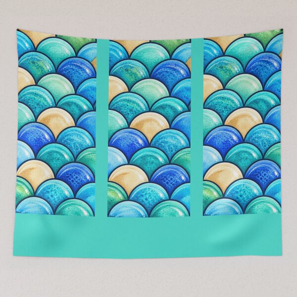Item preview, Turquoise Mermaid Scales PNG – Colorful Ocean Inspired Artwork designed and sold by annenambiro.