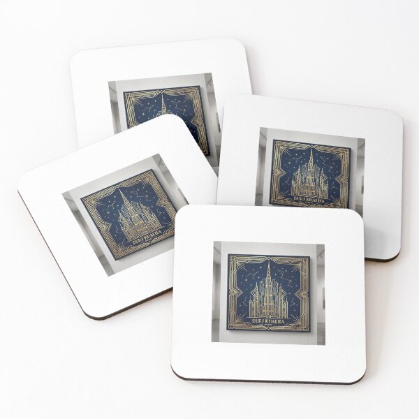 Item preview, Burj Khalifa Gold Art Deco - Square Canvas Print designed and sold by MiniBuildPrints.