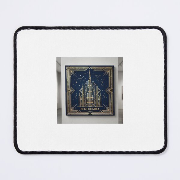 Item preview, Burj Khalifa Gold Art Deco - Square Canvas Print designed and sold by MiniBuildPrints.