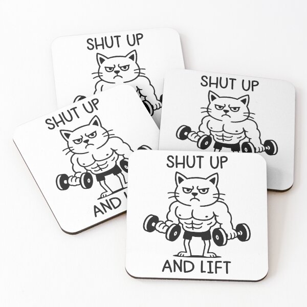Item preview, Shut Up And Lift - Funny Cat gym designed and sold by gunaone-design.