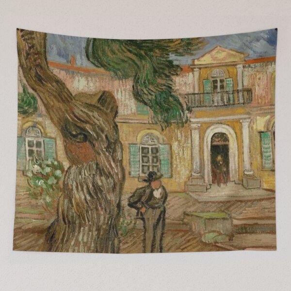 Item preview, Van Gogh Wall Art, Post Impressionist Landscape, Saint-Rémy Garden Painting, Art Lover Decor designed and sold by RickE.
