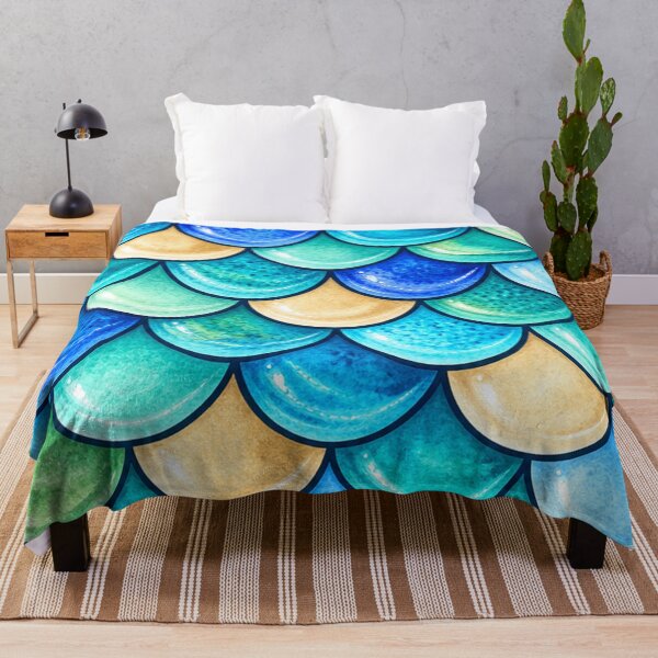 Item preview, Underwater Aqua Scale Pattern designed and sold by annenambiro.
