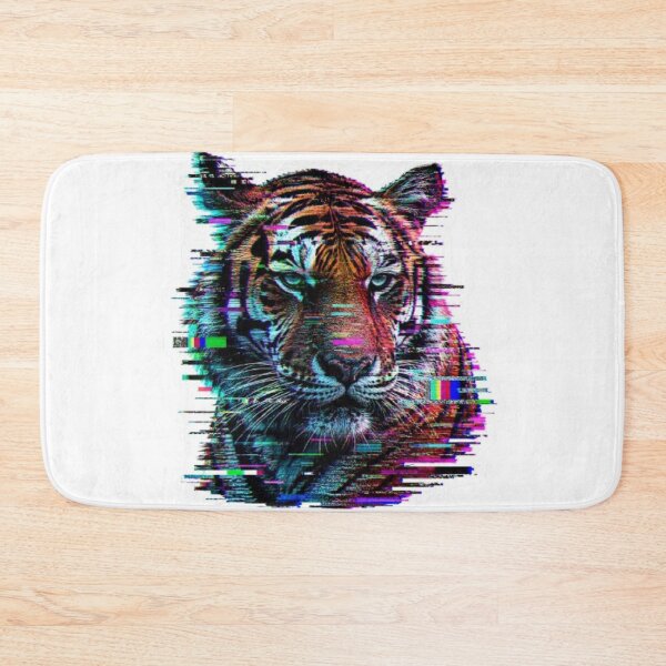 Item preview, Glitch Art Tiger Face Cyberpunk Style designed and sold by Snurly.