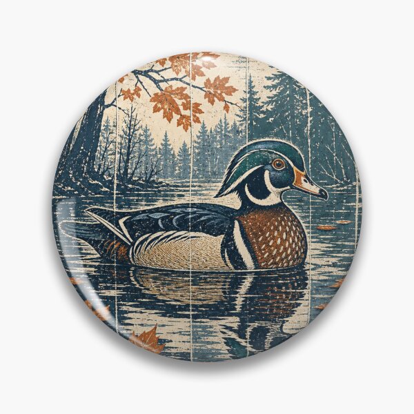 Item preview, Wood Duck in the Woodland Pond Wild Bird Nature Wall Art designed and sold by VisualArtsOasis.