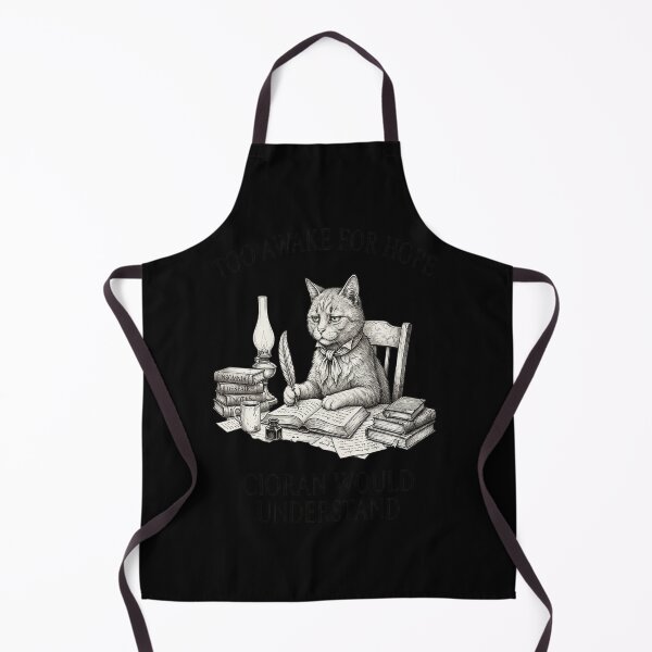 Item preview, Too Awake for Hope – Cioran Literary Cat designed and sold by tulinorampyc.