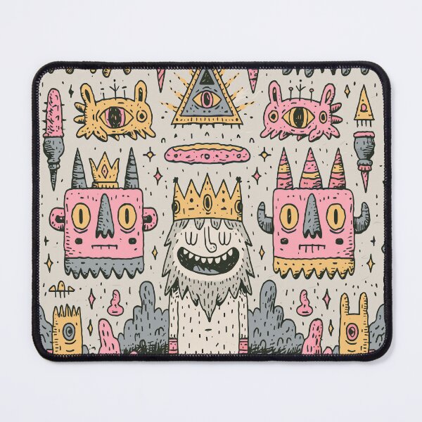 Item preview, Whimsical Doodle King and Monster Friends designed and sold by Romgora.