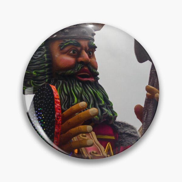Item preview, Giant Viking Parade Float With Horned Helmet, Axe and Shield At Colorful Carnival Festival designed and sold by Nmallia.