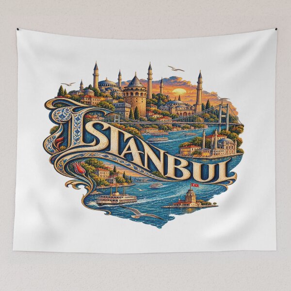 Item preview, Istanbul Bosphorus City Art Illustration designed and sold by GraffiCity.