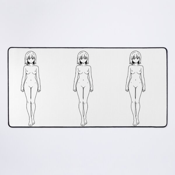 Item preview, Art - Sensual Manga Illustration, Refined Nude Female with Graceful Features designed and sold by AnimeShin.