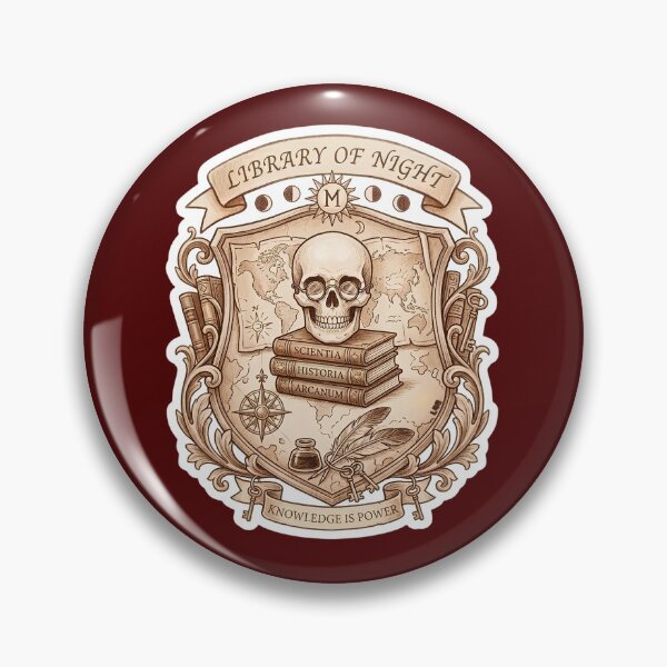 Item preview, Library of Night Dark Academia Crest designed and sold by L98-Studio.